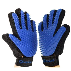 1 Pair Pet Brush Glove, Dioxide Pet Hair Glove, Pet Massage Hair Remover Grooming Glove Dog Cat