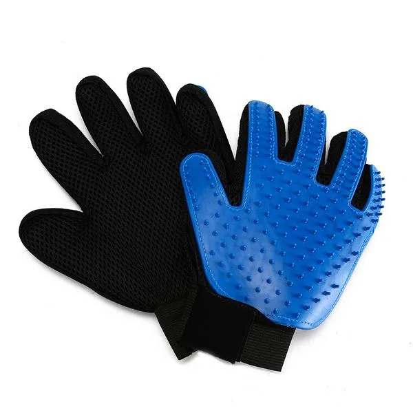 1430 Efficient True Touch Pet Hair Remover Enhanced 5 Finger Design Gentle Brush Gloves