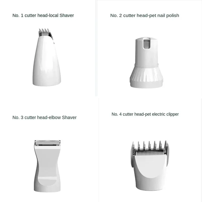 4-in-1 Pet Grooming Clippers Set