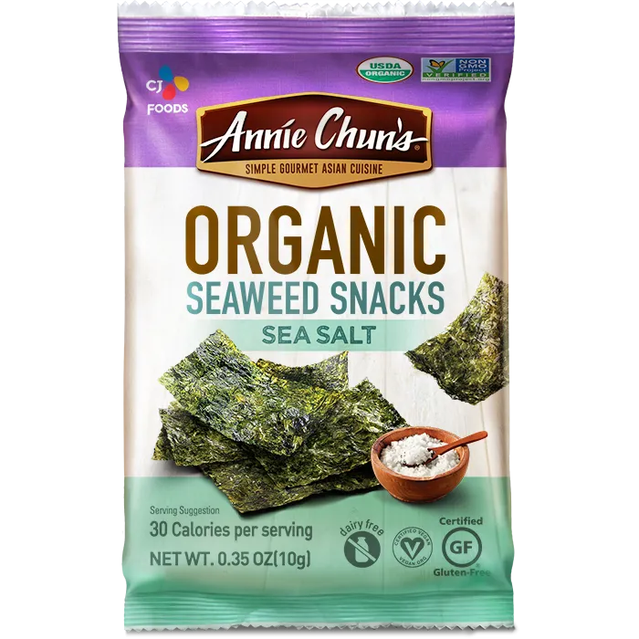 Annie Chun's Organic Seaweed Snacks Sea Salt 0.35oz
 | Pack of 12
