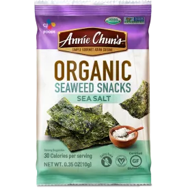Annie Chun's Organic Seaweed Snacks Sea Salt 0.35oz
 | Pack of 12