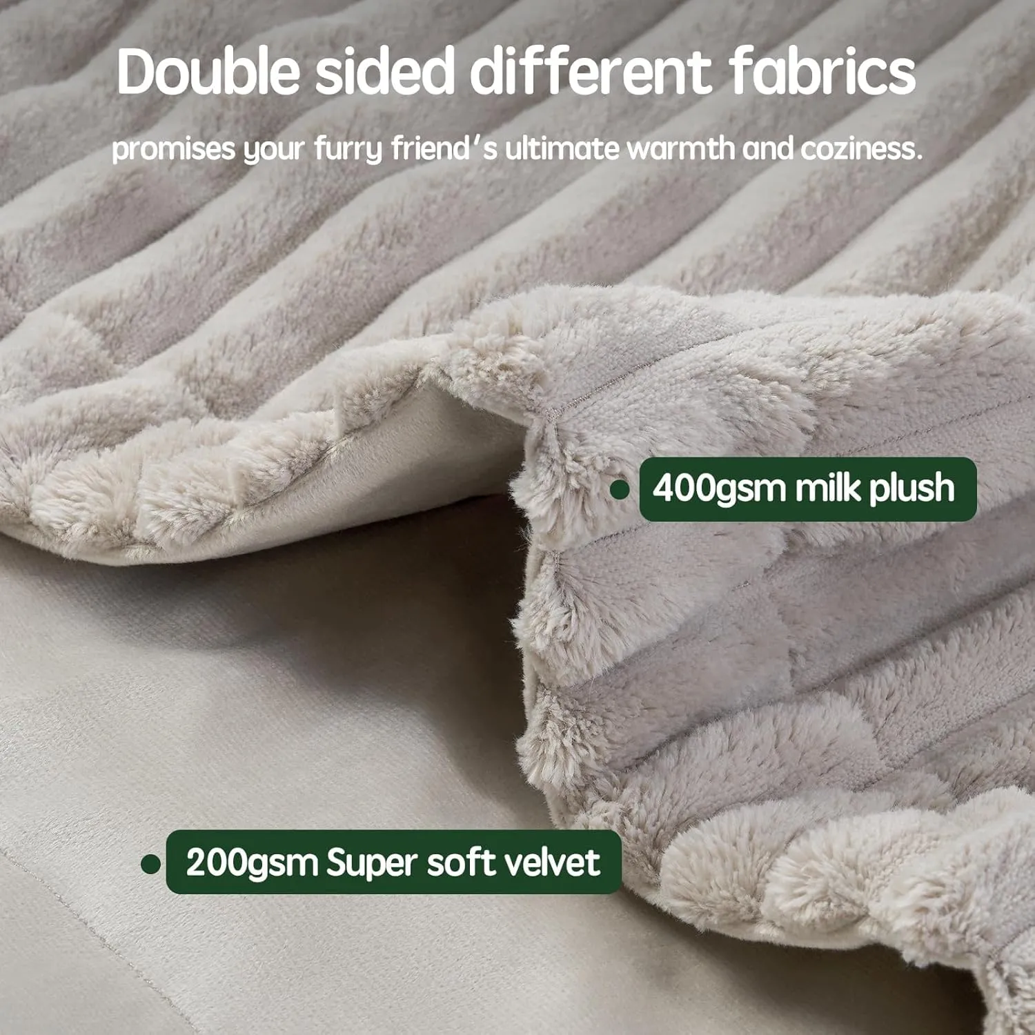 BALANCE Waterproof Blanket Wind Chime Dog Blanket for Small Dogs, Washable Double Sided Pet Blankets with Milk Plush and Super Soft Velvet, Pee Proof Calming Dog Blankets for Couch Protection