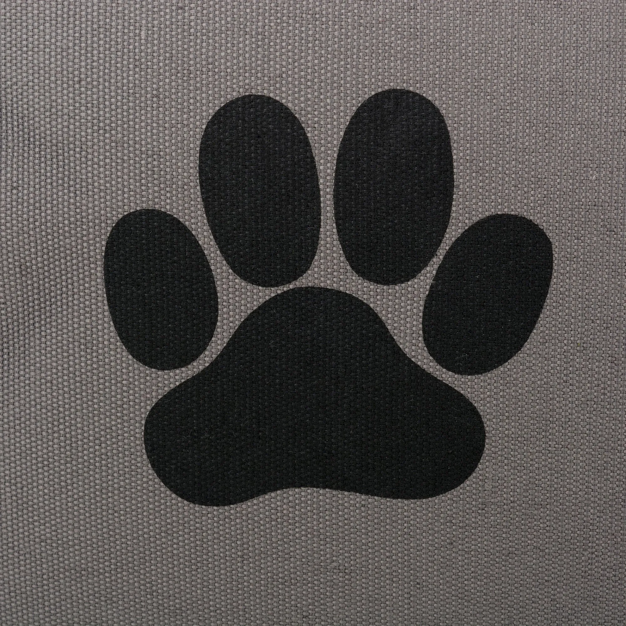 Bone Dry Collapsible Pet Storage Bin, Paw Print, Gray, Small - 14x8x9"