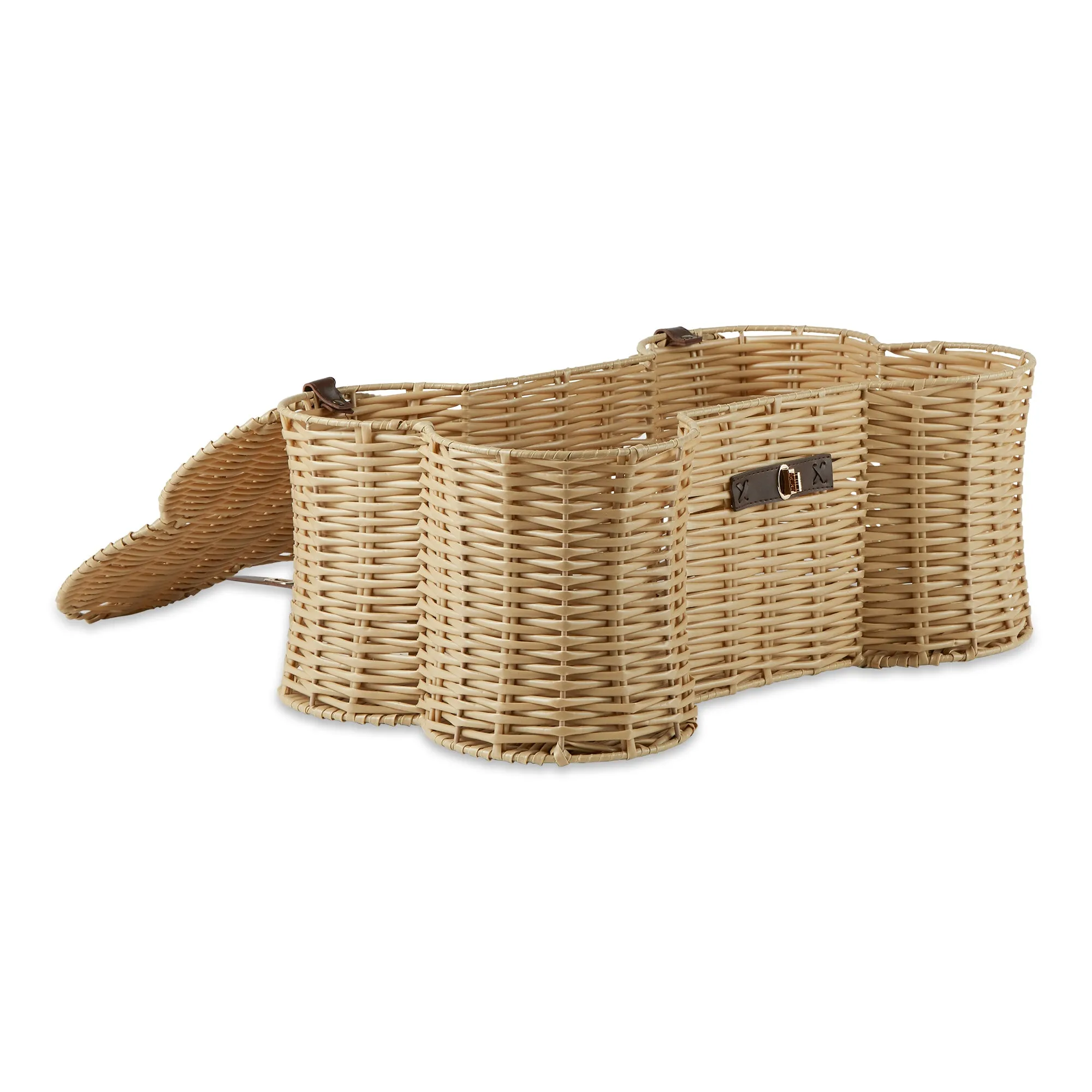 Bone Dry Pet Toy Storage Basket, Bone Shaped, Beige - 21x13x8"