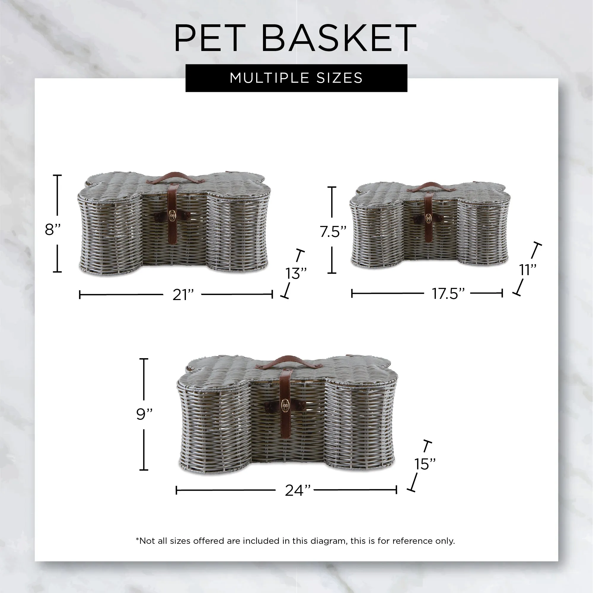 Bone Dry Pet Toy Storage Basket, Bone Shaped, Beige - 21x13x8"
