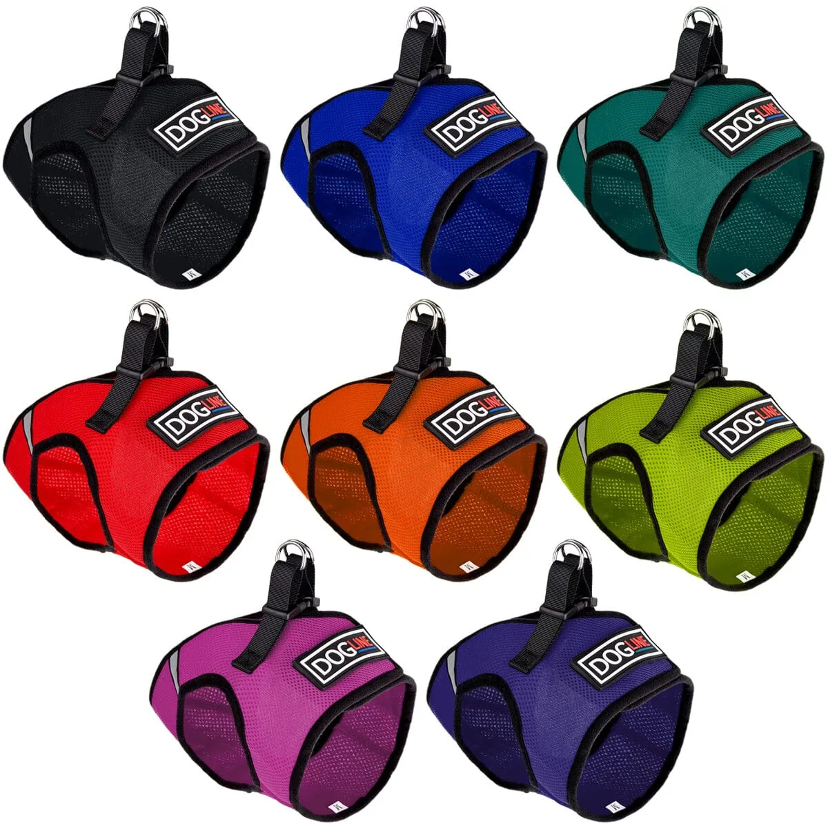 Boston Mesh Harness   Built-in Hook & Loop Fastener