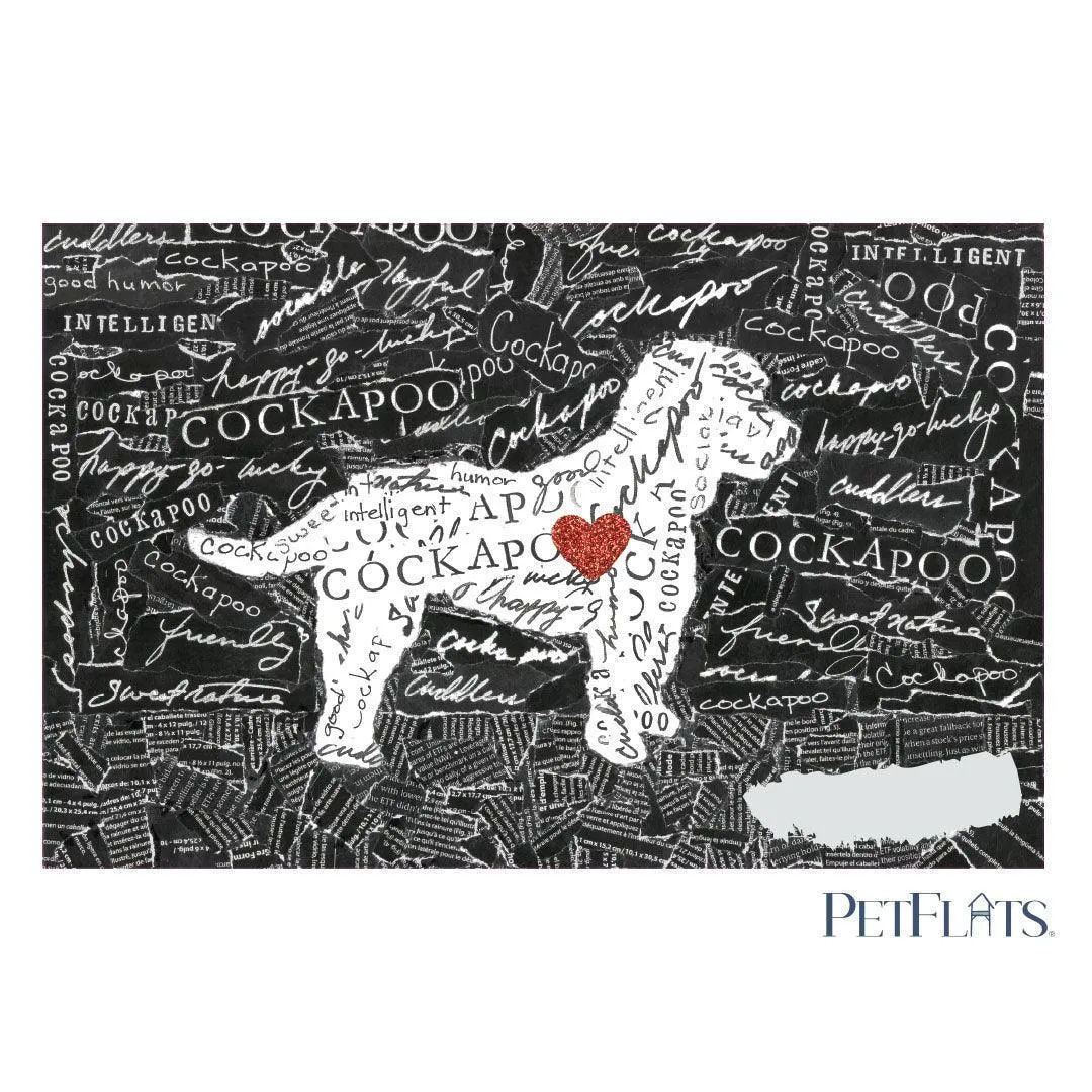 Custom Cockapoo PetFlat - Premium Vinyl Mat