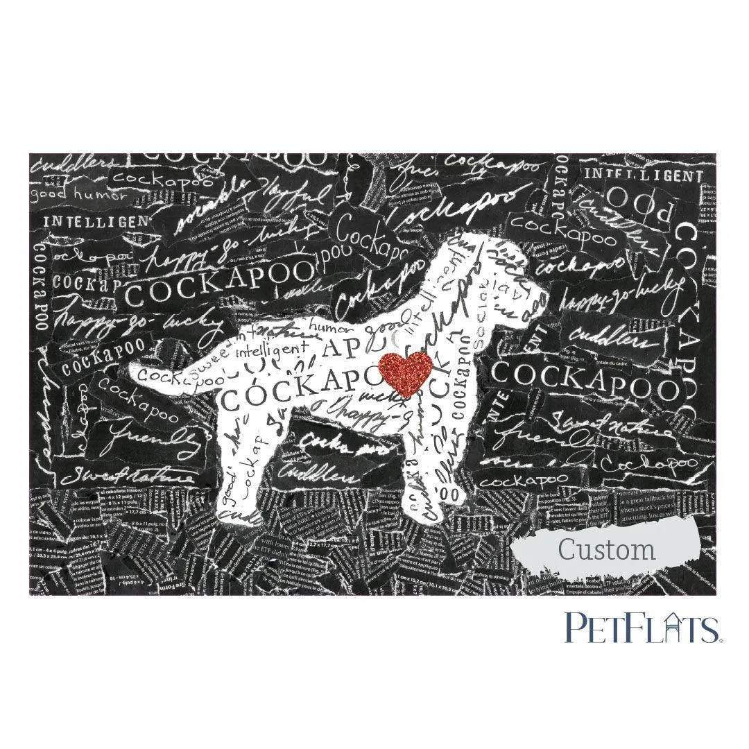 Custom Cockapoo PetFlat - Premium Vinyl Mat