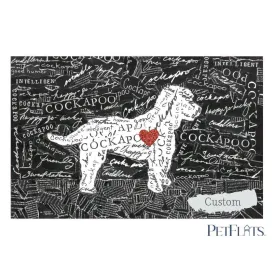 Custom Cockapoo PetFlat - Premium Vinyl Mat