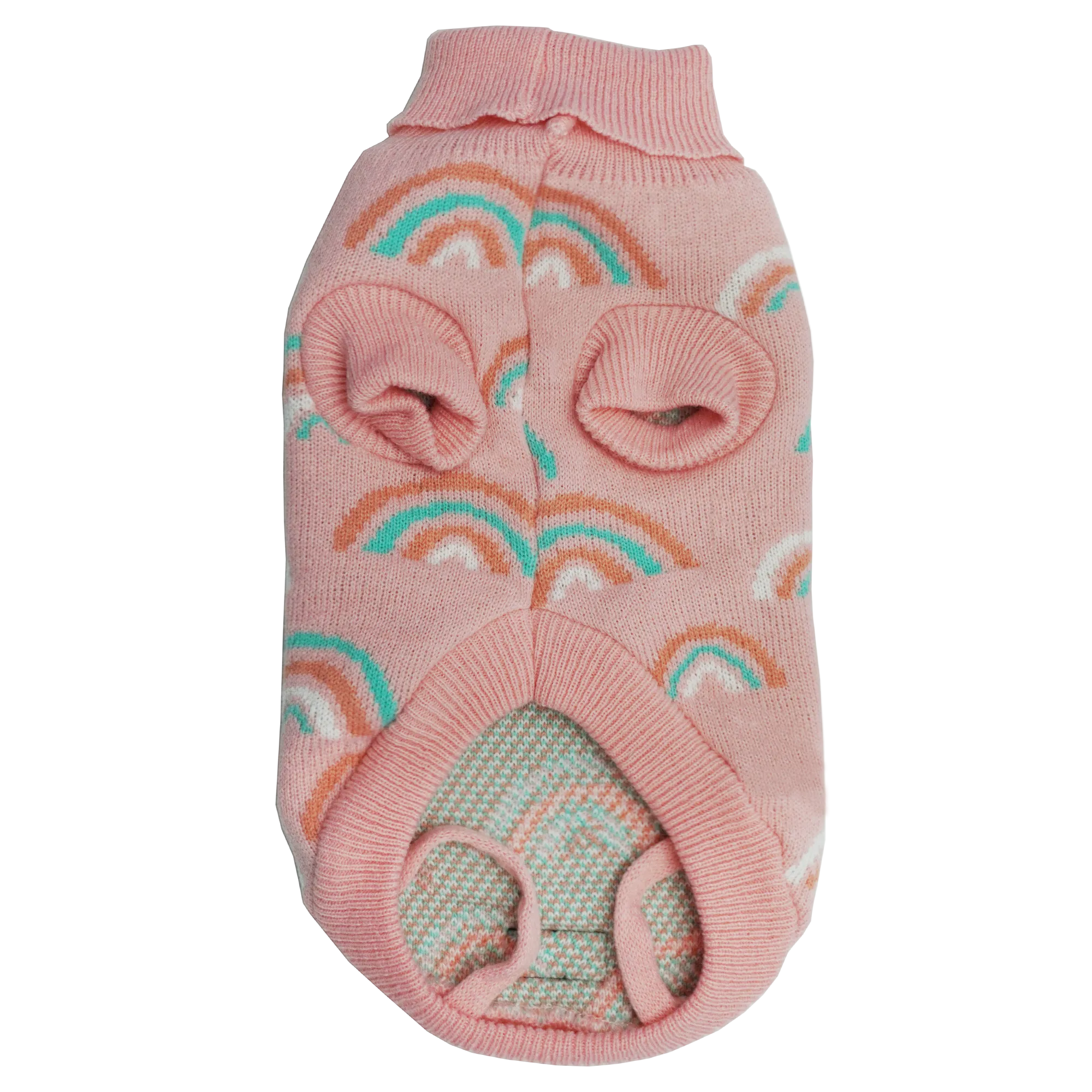 Dan & Sam - Dog Jumper (Pink Rainbows) - 25cm