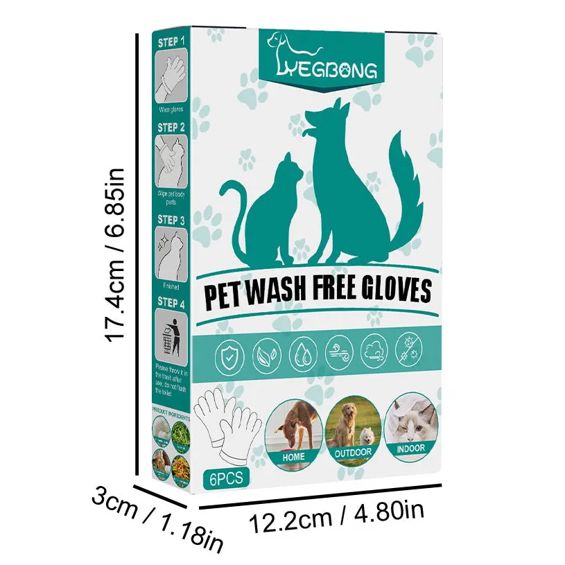 Disposable Rinse Free Pet Washing Gloves