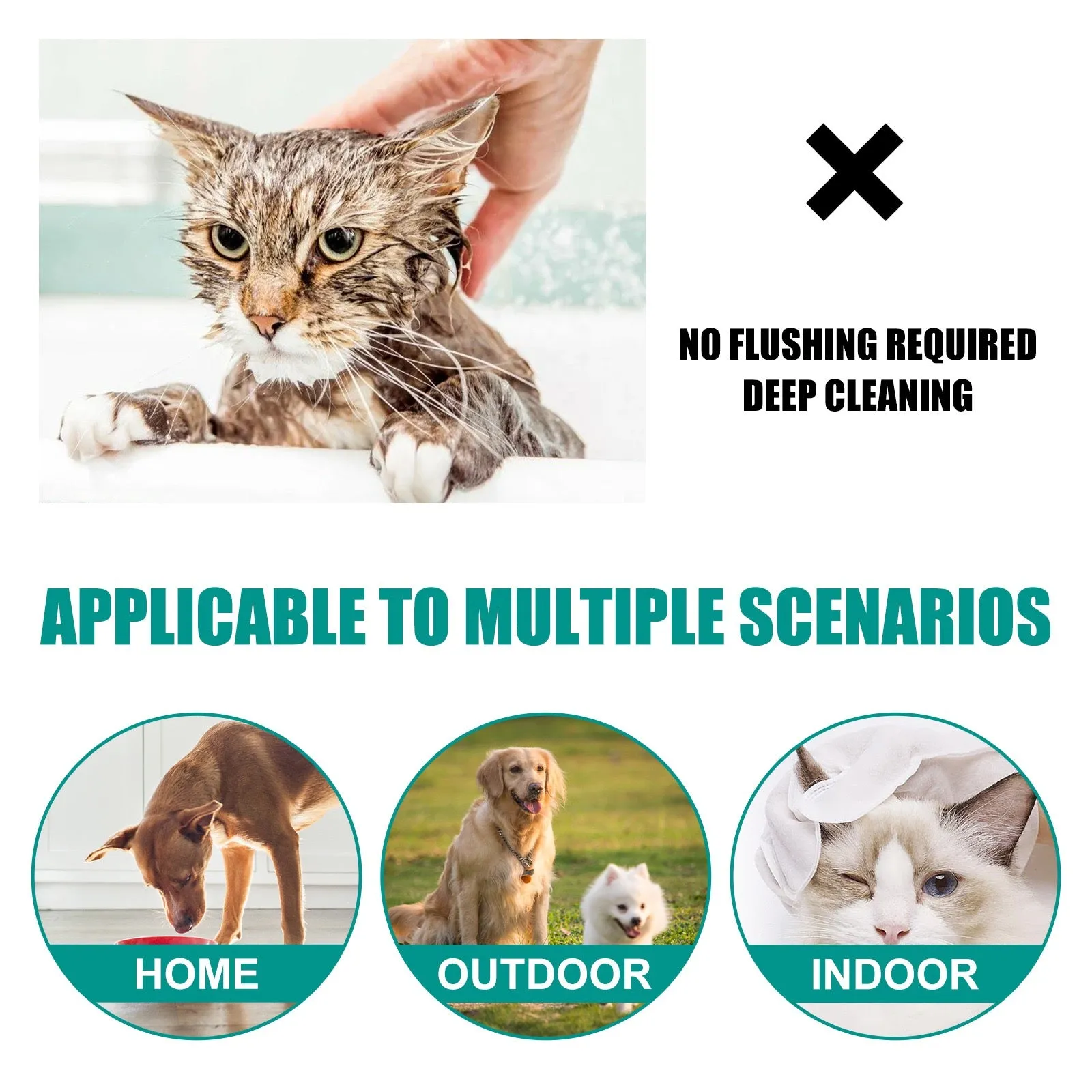 Disposable Rinse Free Pet Washing Gloves