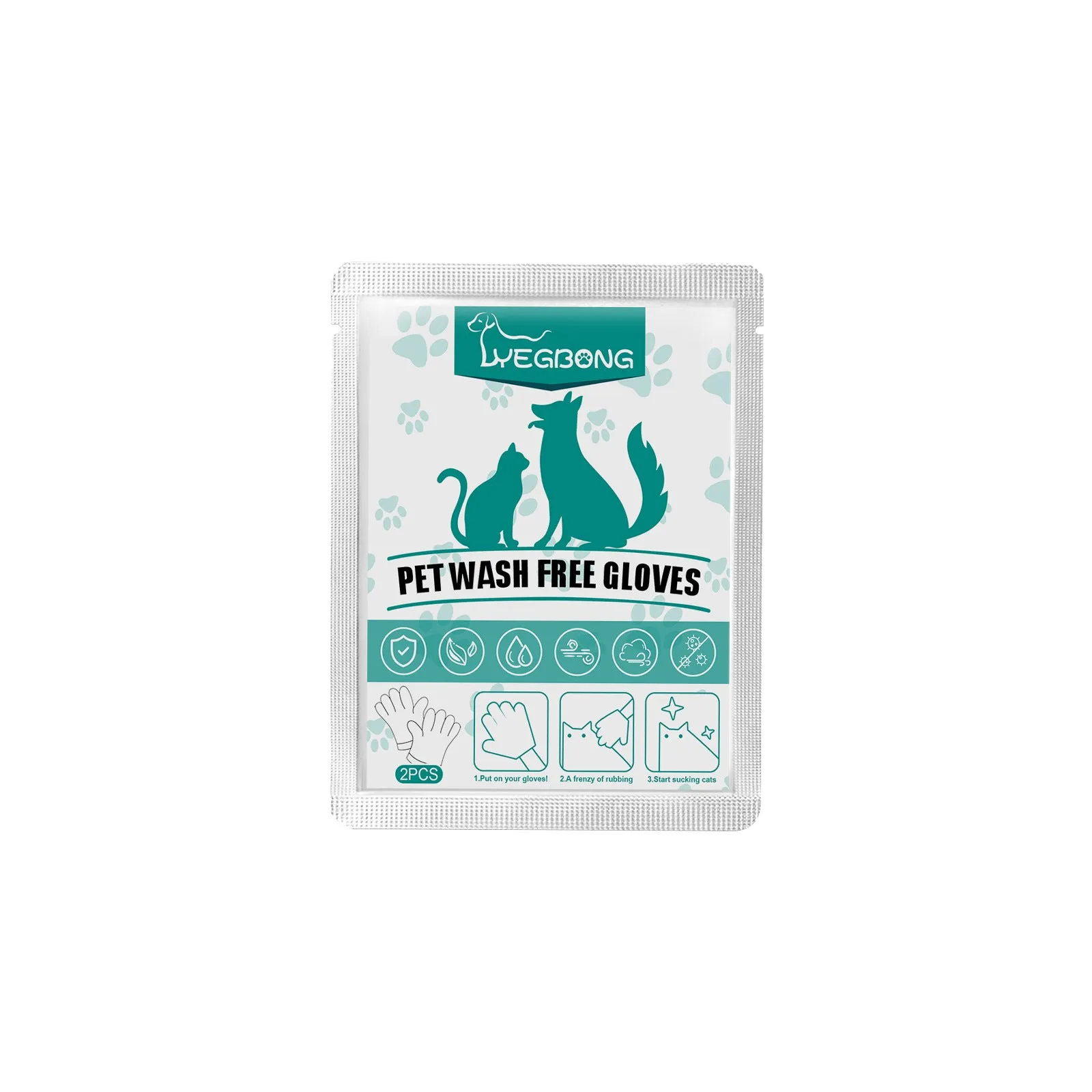 Disposable Rinse Free Pet Washing Gloves