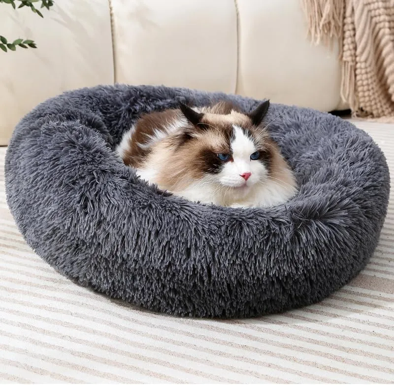 Dog Bed Cat Bed Pet Bed Warm Bed Round Dog Bed Round Cat Bed Warm Cat Bed Warm Dog Bed Pet Nest Bed Cat Round Pet Bed Plush Round Cat Bed Round Bed for Puppy Up to 8 lbs