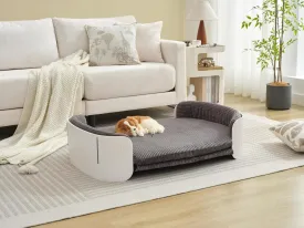 Dog Bed with Frame - Scandinavian Style Cat Couch BedBedside Dog Sofa for Large Dogs,Orthopedic Memory Foam Pet Bed, Bed Extender Mattress for Cats&Dogs,Suitable for Household use.