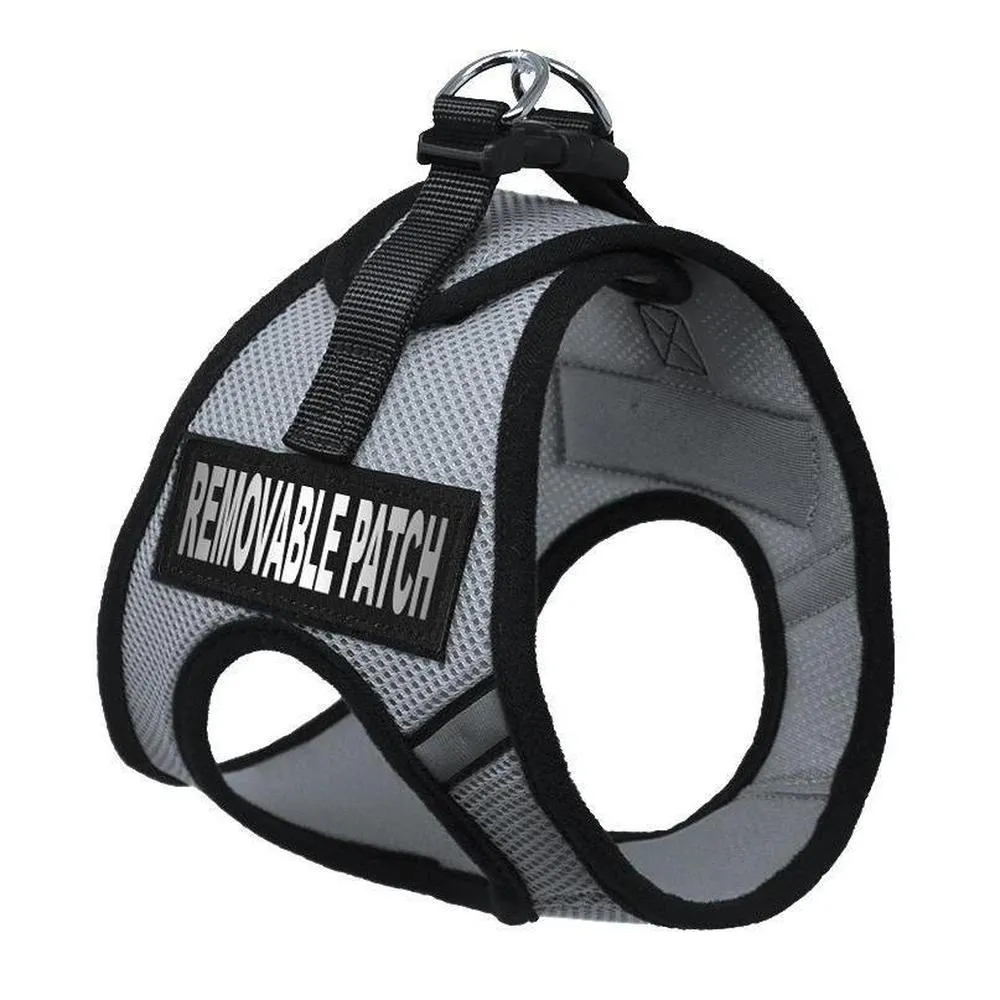 Dogline York Soft Mesh Service Dog Harness   Built-In Hook & Loop Fastener