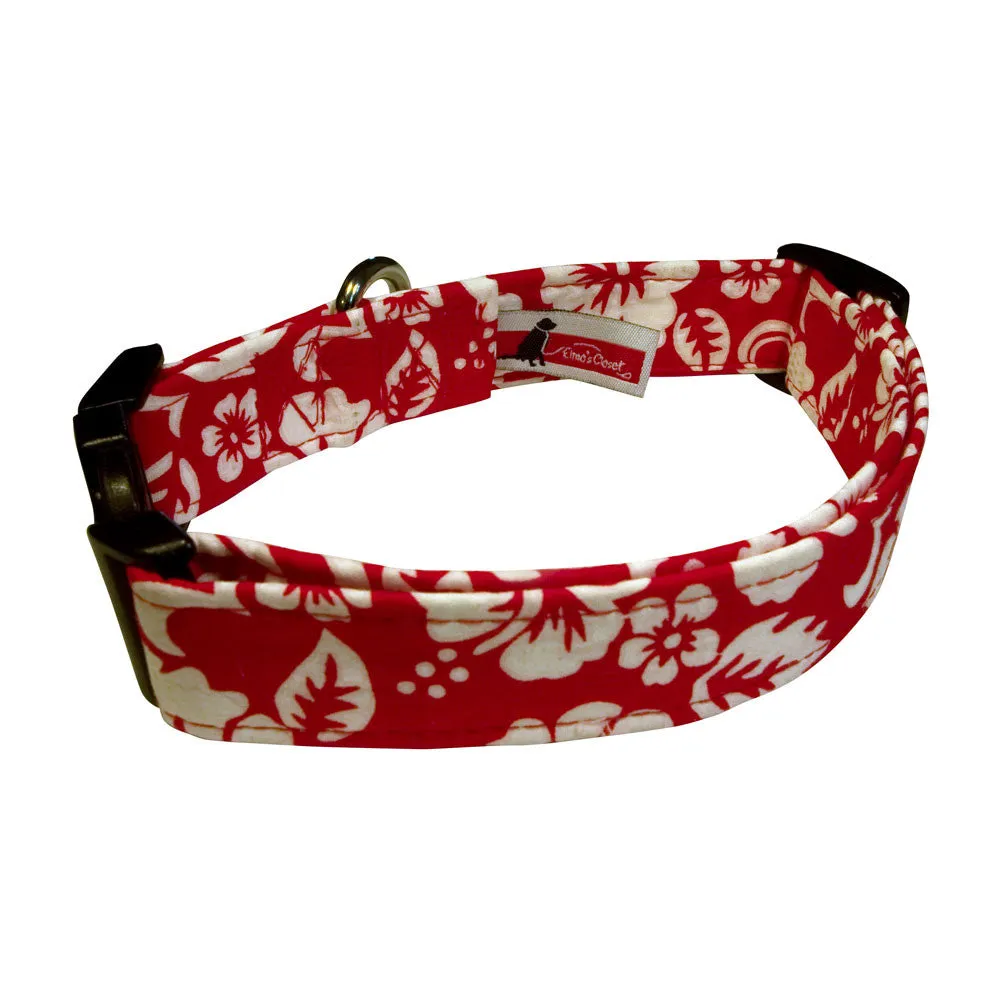 Elmo's Closet Lua Red Dog Collar