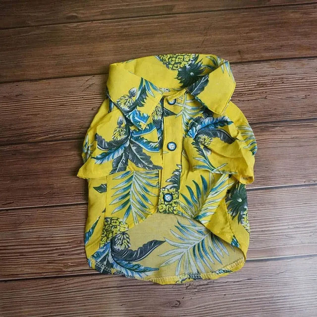 Fashion Pet Dog Shirt Hawaiian Cat Dog Clothes Summer Pets Clothing For Dogs Chihuahua Small Medium Dogs Costume French Bulldog