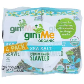 GimMe Organic Seaweed Sea Salt Snack - 4pk
 | Pack of 6