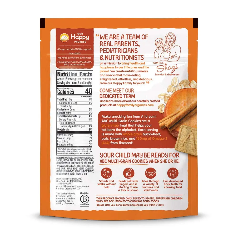 Happy Tot ABC Multigrain Cookies - Cinnamon Sweet Potato Plus Flaxseed