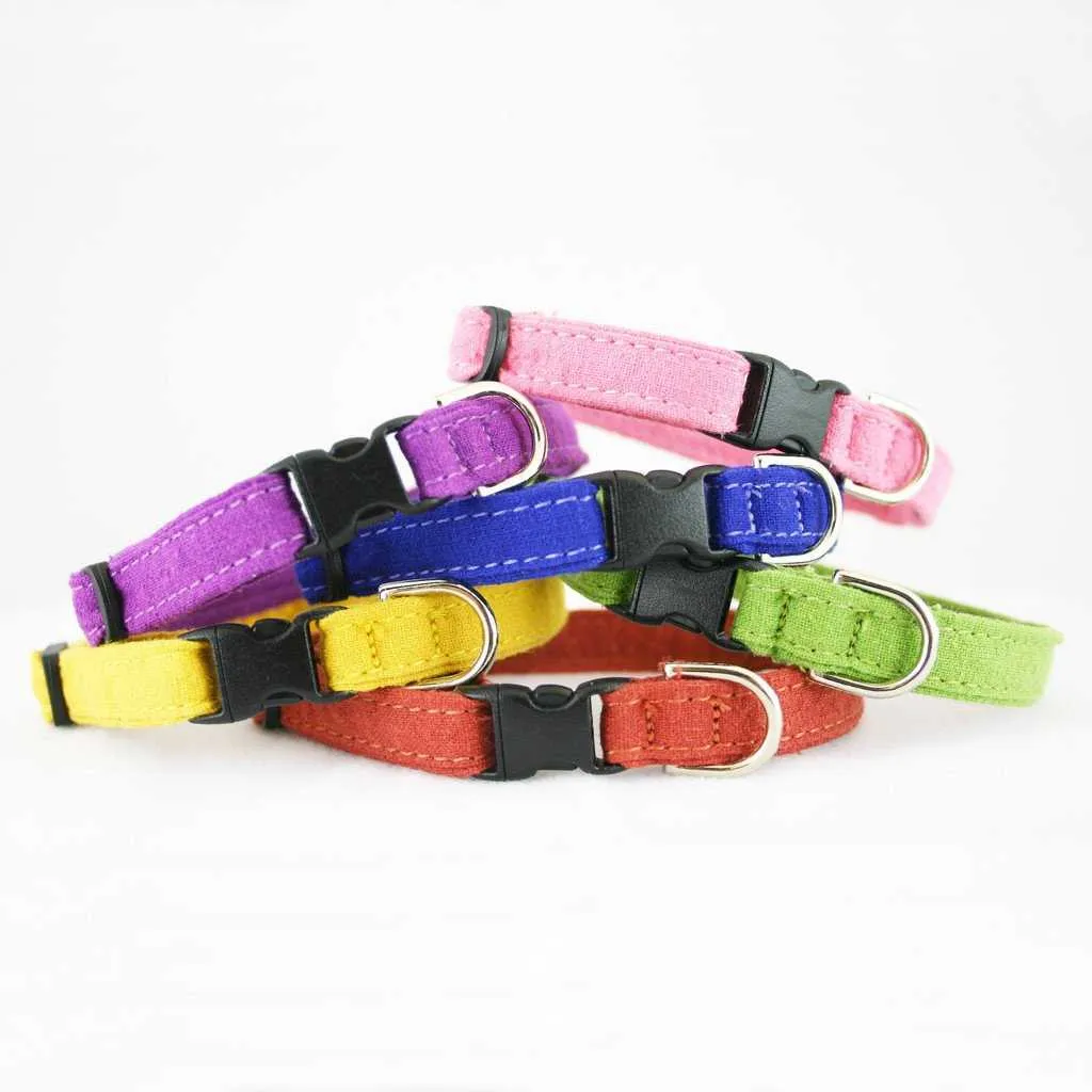 Hemp Toy Dog Collar Natural