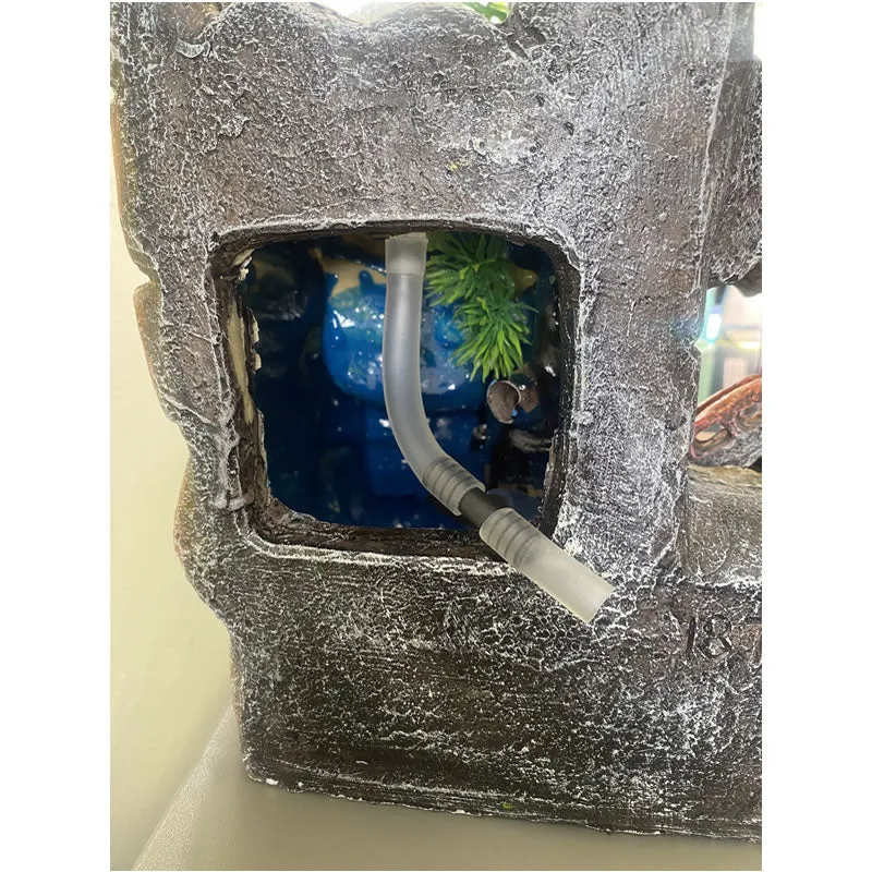 Home Decoration Water Fish Resin Fountain With Light