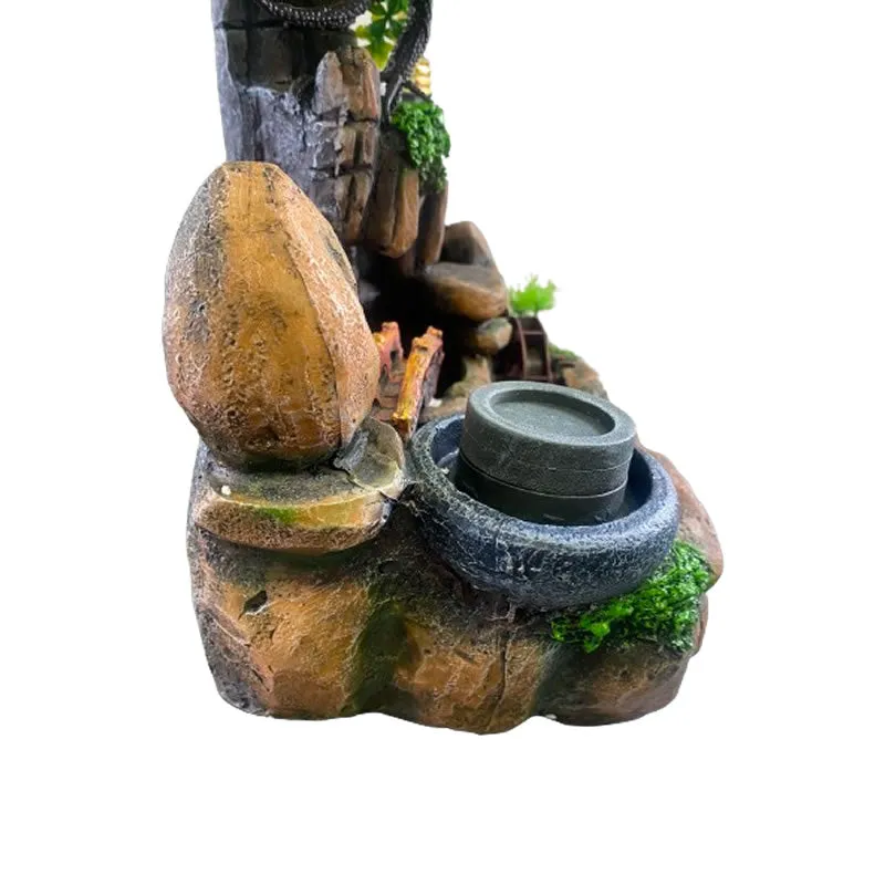 Home Decoration Water Fish Resin Fountain With Light