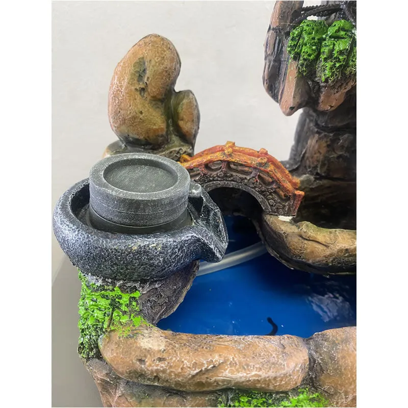 Home Decoration Water Fish Resin Fountain With Light