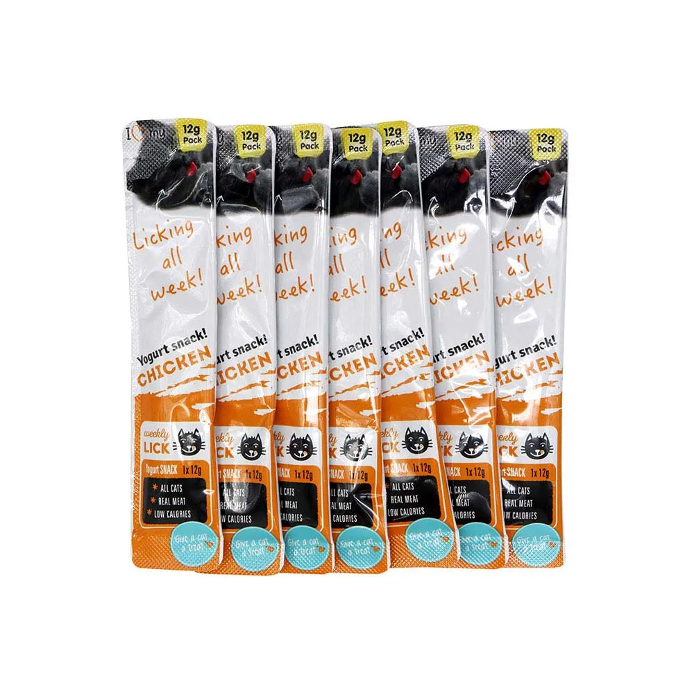 I Love My Pets Chicken Yogurt Cat Snack 7x12g x 4PK