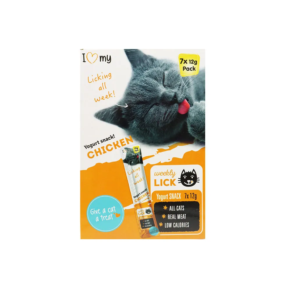 I Love My Pets Chicken Yogurt Cat Snack 7x12g x 4PK
