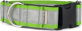 If It Barks - 1.5" Reflective Martingale Collar with Quick Snap Buckle for Dogs - Adjustable - Made in USA - Strong, Durable, and Comfy - Ideal for Training - Fits Most Breeds - Small, Apple Green