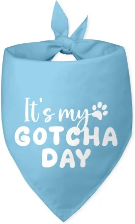 It's My Gotcha Day Dog Bandana Adoption Day Dog Bandana Blue Dog Bandana Pet Bandanas for Dogs Funny Cute Dog Bandana Photo Prop Pet Scarf Accessories for Pet Dog Lovers Gifts