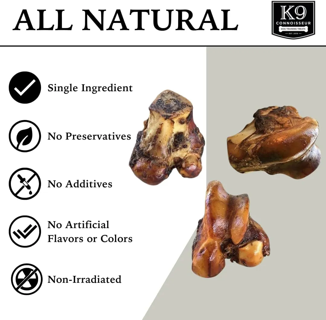 K9 Connoisseur Single Ingredient Dog Bones Made in USA for Large Breed Aggressive Chewers All Natural Long Lasting Meaty Mammoth Marrow Filled Knuckle Bone 3 Pack