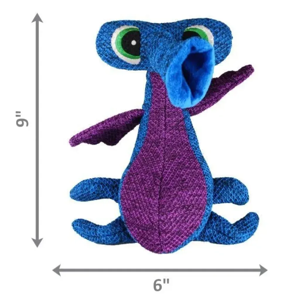 Kong Woozles Blue Squeaker Toy For Dogs (Medium)
