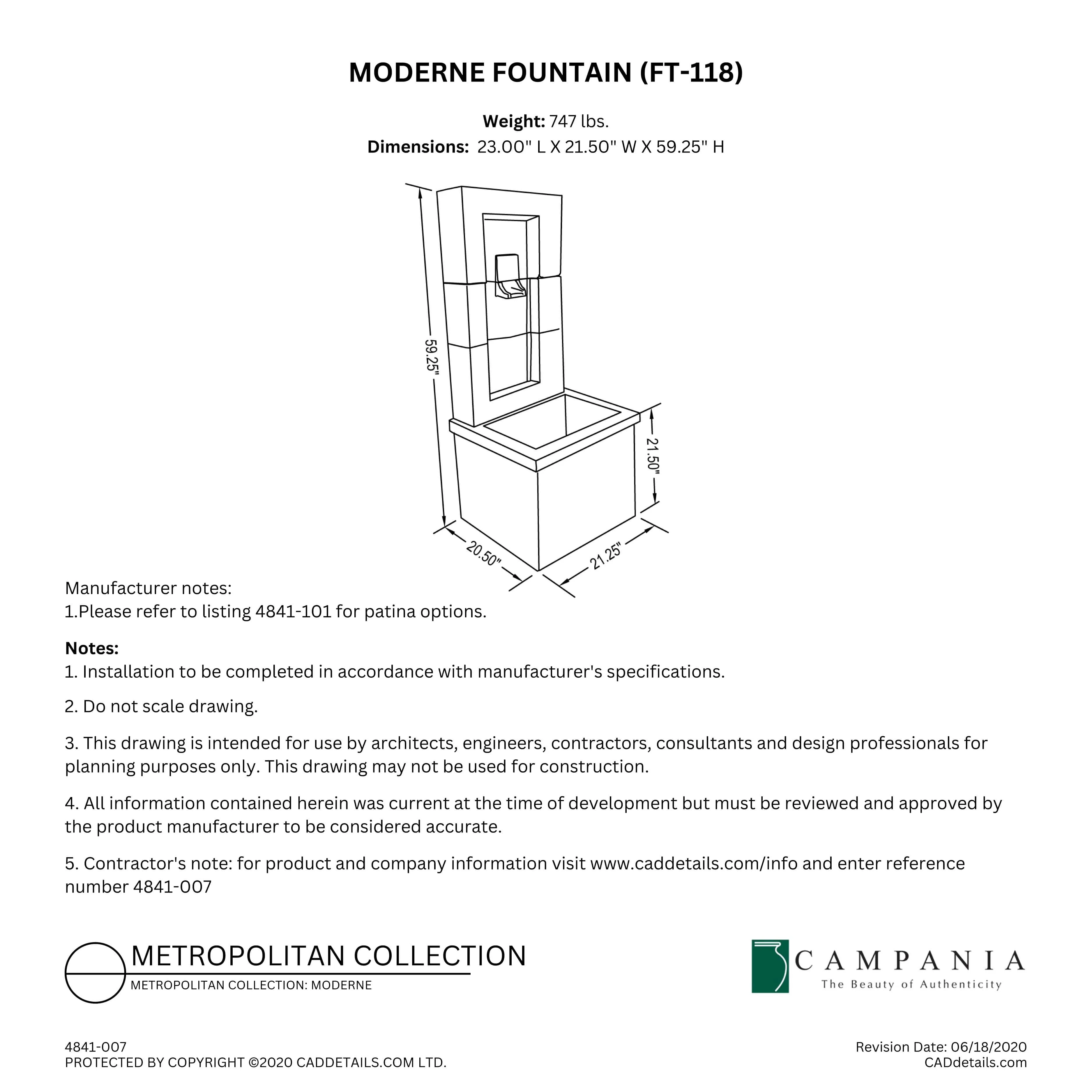 Moderne Fountain Campania International