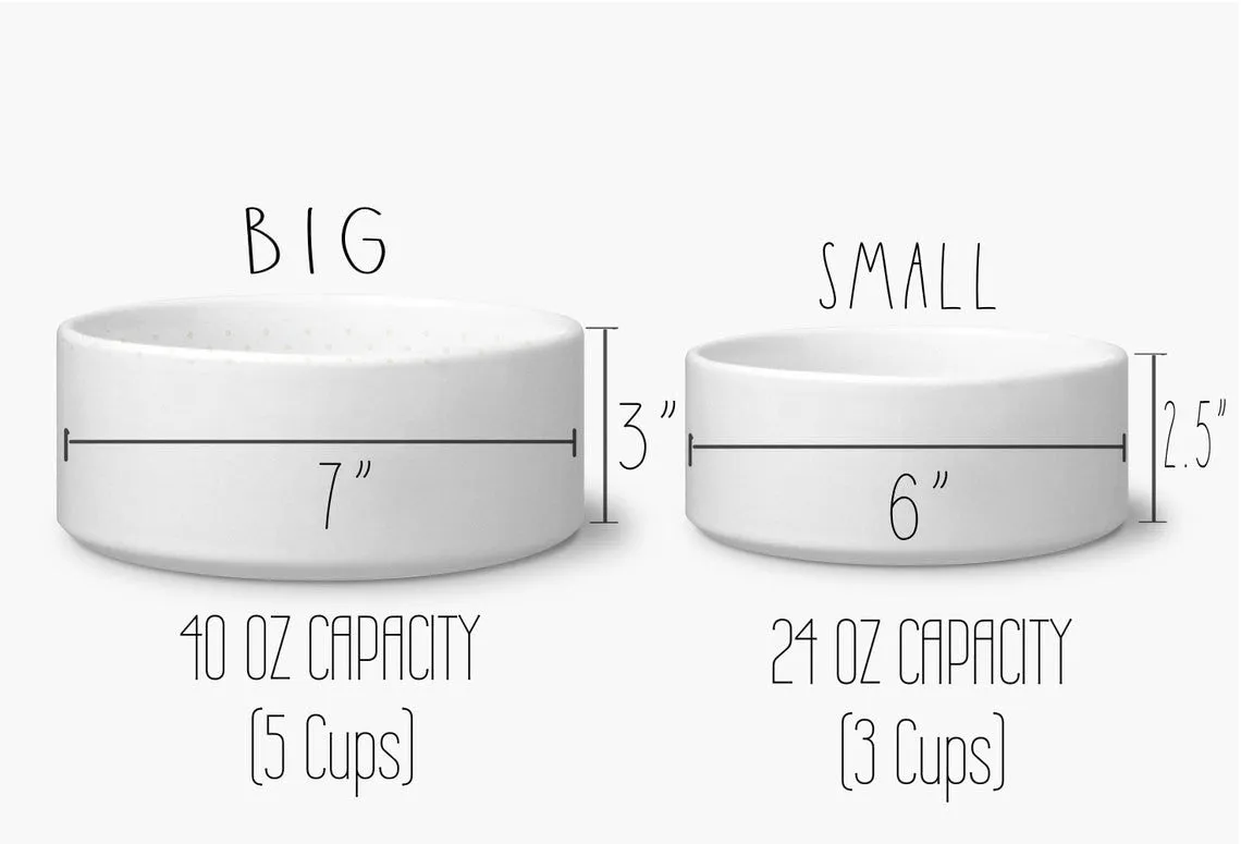 Personalized Dog Bowl Cat Pet Bowl with Name Dog Bone Water Bowl Ceramic