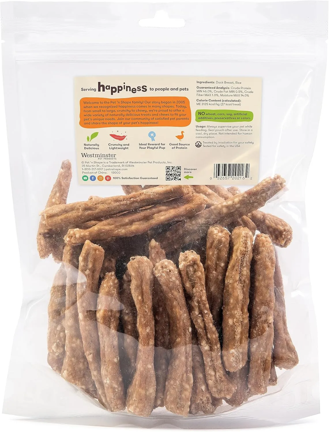 Pet 'n Shape Duck 'n Rice Stix Dog Treats - 1 Pound