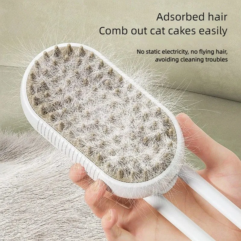 Pet Steam Brush / 3 in 1 Steamy Spray Massage  Comb