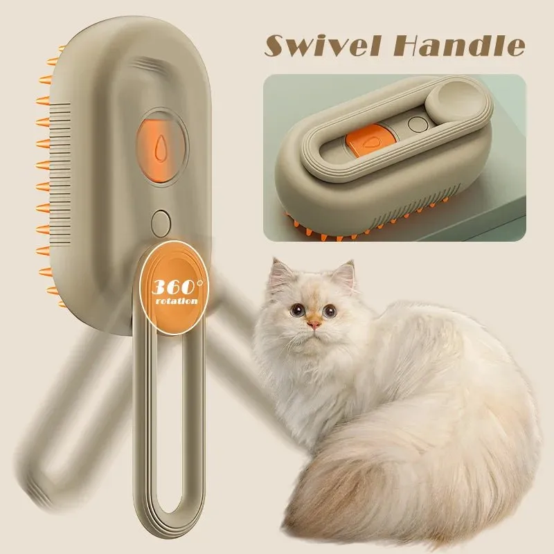 Pet Steam Brush / 3 in 1 Steamy Spray Massage  Comb