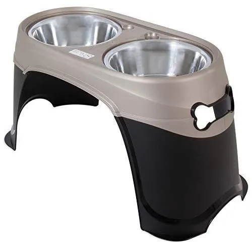 Petmate Easy Reach Pet Diner Elevated Dog Bowls 2 Sizes 2 Polished Colors