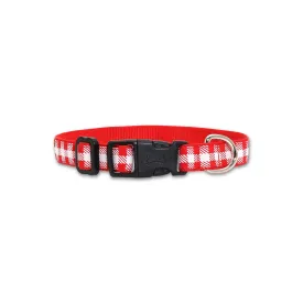 Picnic Plaid (Red) - Dog Collar