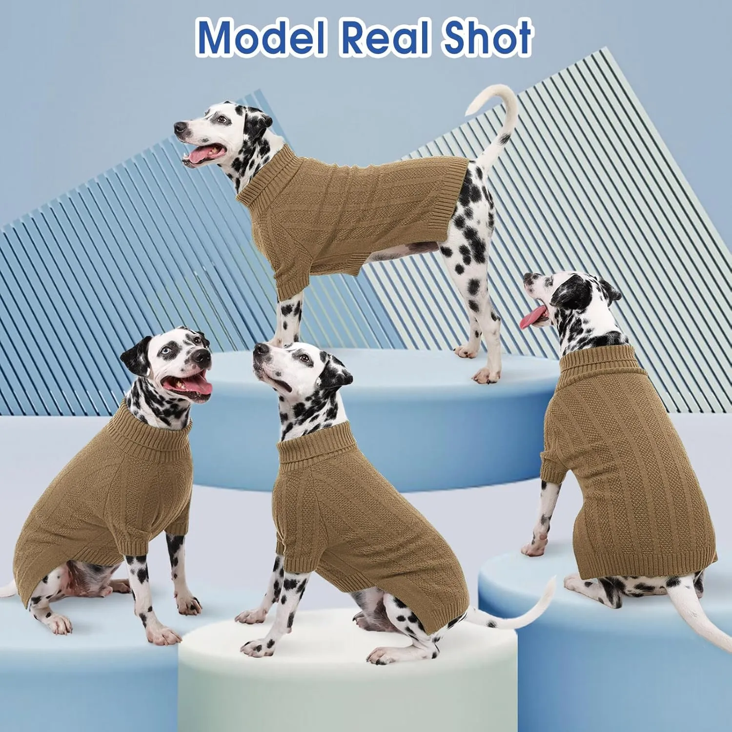 Queenmore XSmall Dog Sweater,Small Sweater for Dog,Soft Knitted Dog Sweater Christmas Clothing,Turtleneck Pullover Puppy Sweaters for Dogs Girls Boys,Cozy Pet Knitwear for Teacup,Chihuahua(Camel,XS)
