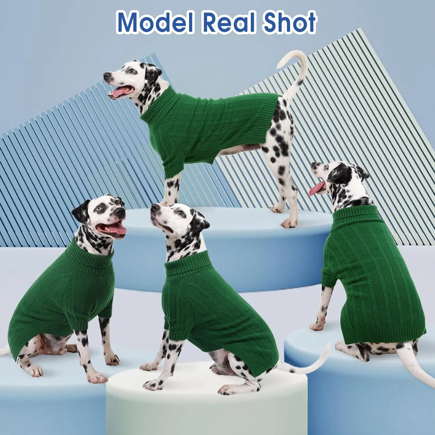 Queenmore XSmall Dog Sweater,Small Sweater for Dog,Soft Knitted Dog Sweater Christmas Clothing,Turtleneck Pullover Puppy Sweaters for Dogs Girls Boys,Cozy Pet Knitwear for Teacup,Chihuahua(Green,XS)