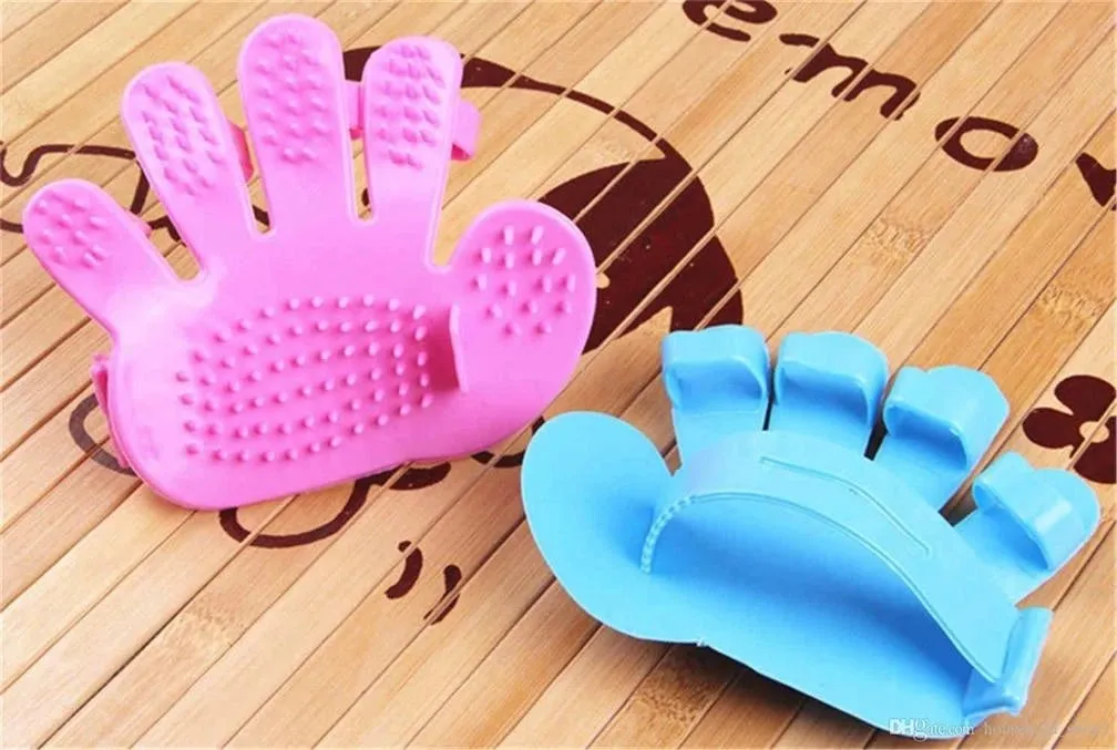 Rubber Pet Cleaning Massaging Grooming Glove Brush - H00533