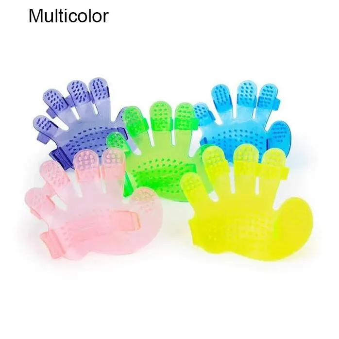 Rubber Pet Cleaning Massaging Grooming Glove Brush - H00533