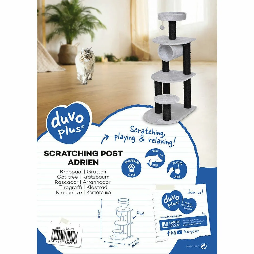 SCRATCHING POST ADRIEN 40x56x101cm grey/black