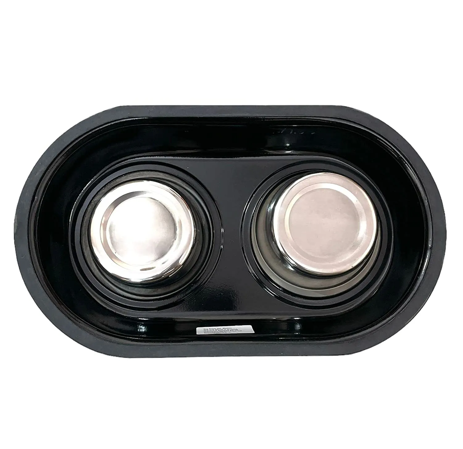 Stainless Steel Double Diner Dog and Cat Food Bowls - Large