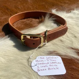 The Collisha - Chestnut Leather Collar