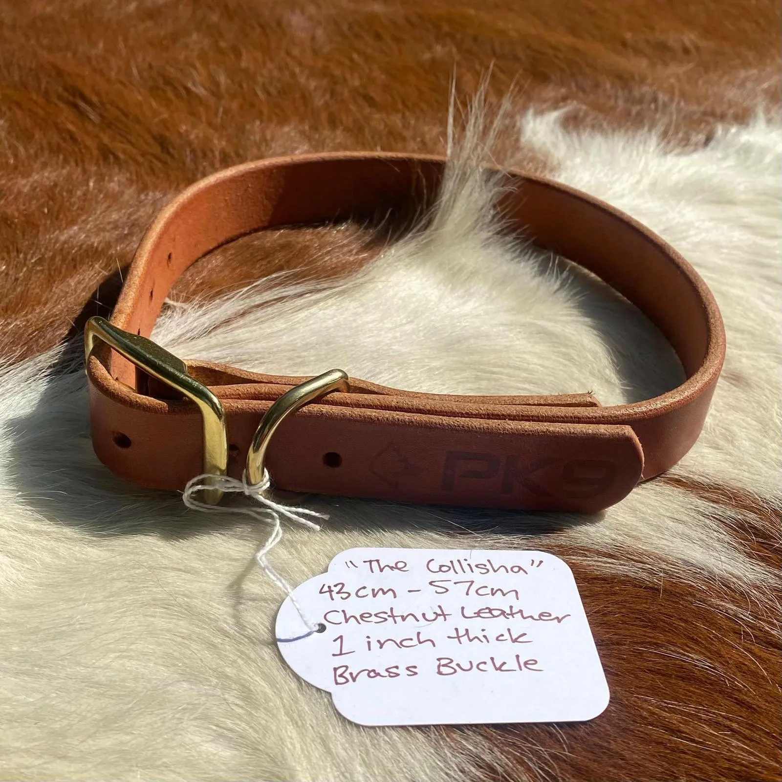 The Collisha - Chestnut Leather Collar