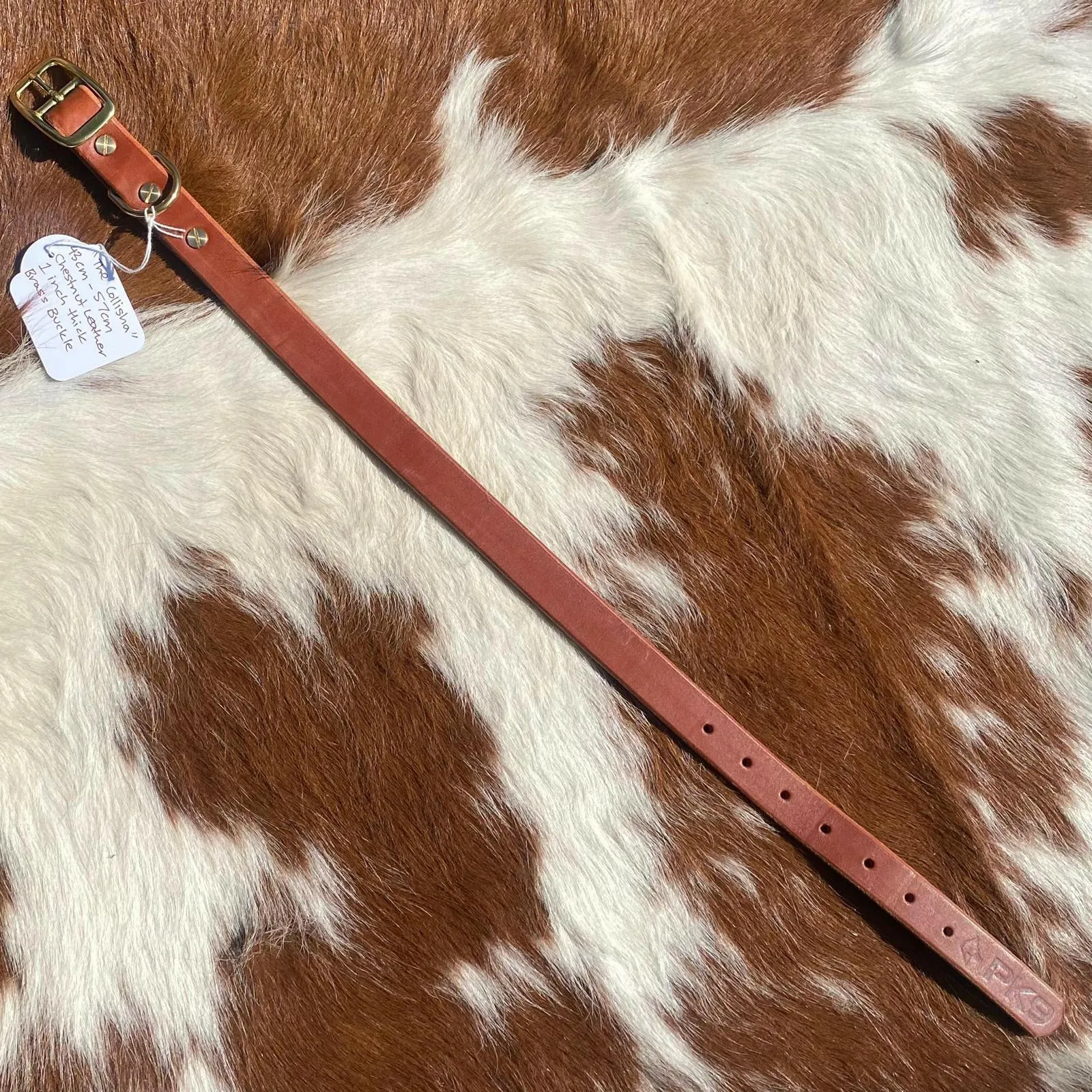 The Collisha - Chestnut Leather Collar